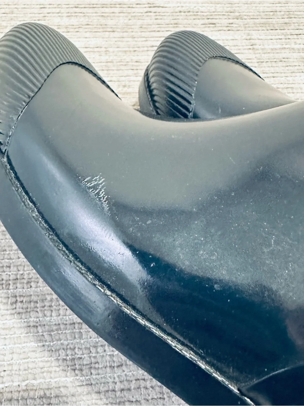 Coach Lester Shiny Rubber Round Toe Synthetic Rain Boot women’s size 10B blue